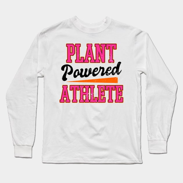 Vegan Athlete Shirt | Plant Powered Workout Gift Long Sleeve T-Shirt by Gawkclothing